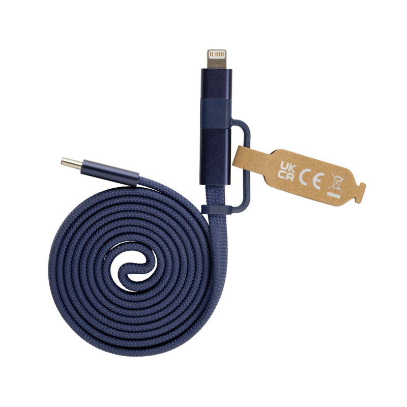 Arc RCS recyklovaný ultratenký 60W 2 v 1 magnetický kábel modrá 2