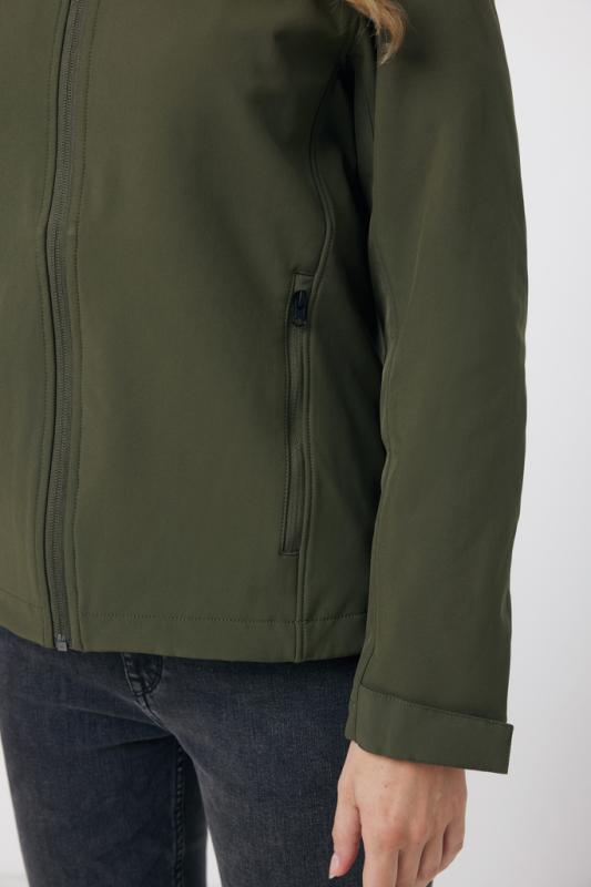 Dámska soft shell bunda IQONIQ Makalu z recykl. polyesteru khaki XS 9