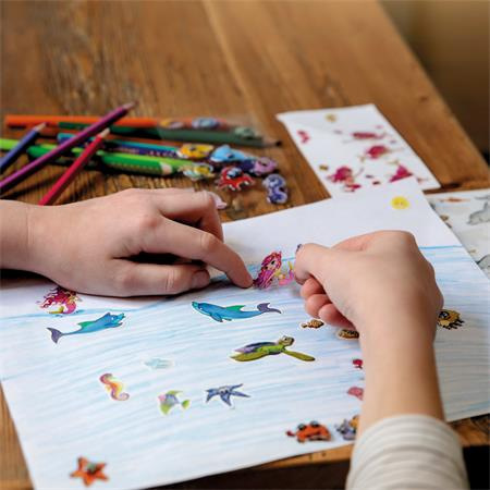 Nálepky, papier, 2 hárky, 76x120 mm, AVERY ZWECKFORM, "Z-Design No.53707", trblietavé mors 3