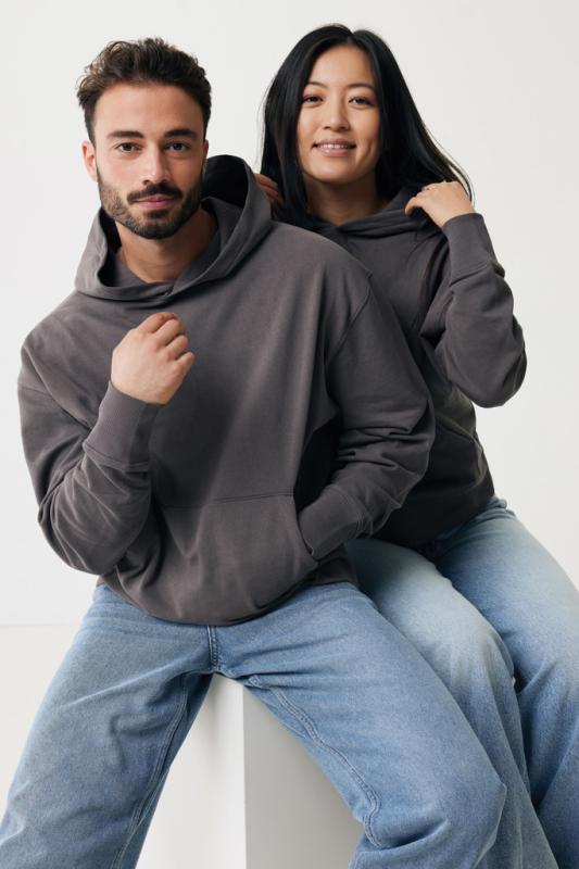Mikina s kapucňou IQONIQ Yoho relaxed fit z recykl. bavlny antracitová XXXL 4