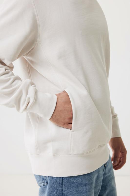 Mikina s bočnými vreckami IQONIQ Yengo z rec. bavlny ivory white XXL 10