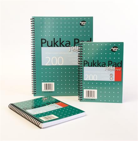 Špirálový zošit, A5, linajkový, 100 strán, PUKKA PAD, "Metallic Jotta" 4