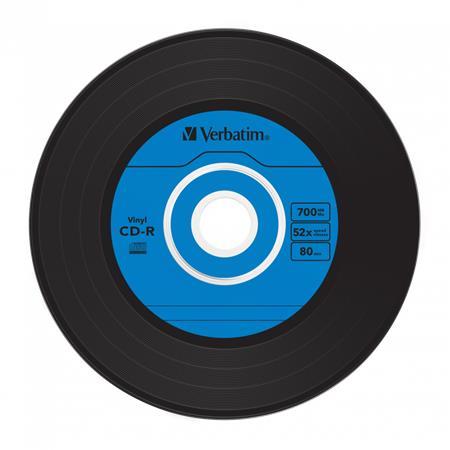 CD-R disk, AZO, 700MB, 52x, 10 ks, tenký obal, VERBATIM "Vinyl" 3