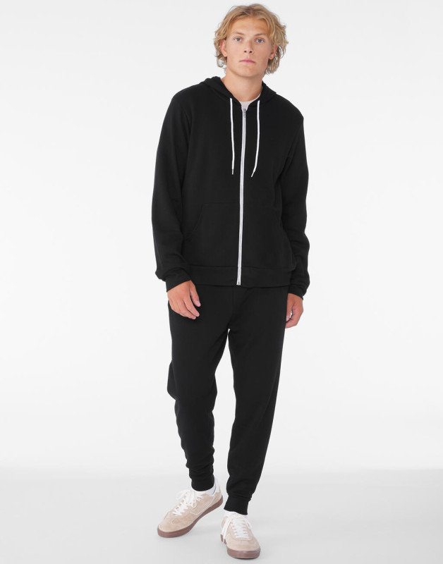 Mikina Unisex Poly-Cotton s kapucňou a na zips 4