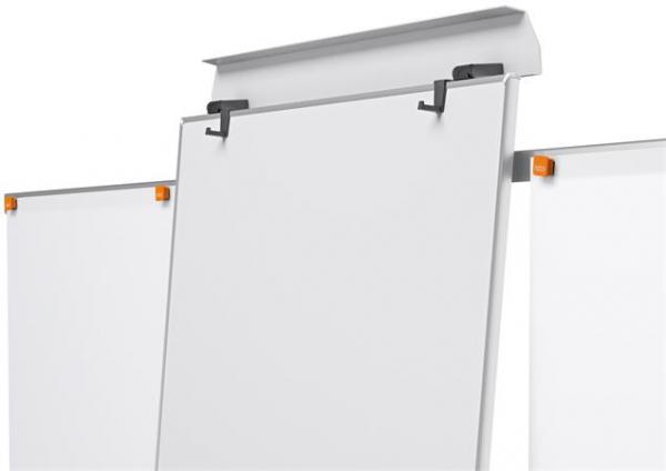 Flipchartová tabuľa, mobilná,  NanoClean™ povrch, magnetická, 2 pomocné ramená, NOBO 7