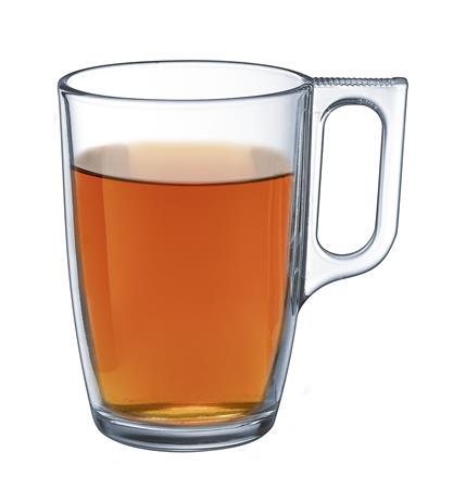 . Pohár, sklenený, s uškom, 6 ks sada, 40 cl, "CoffeeTime"