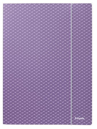 Doska s gumičkou, kartónová, A4, ESSELTE "Colour`Breeze", levanduľová 1