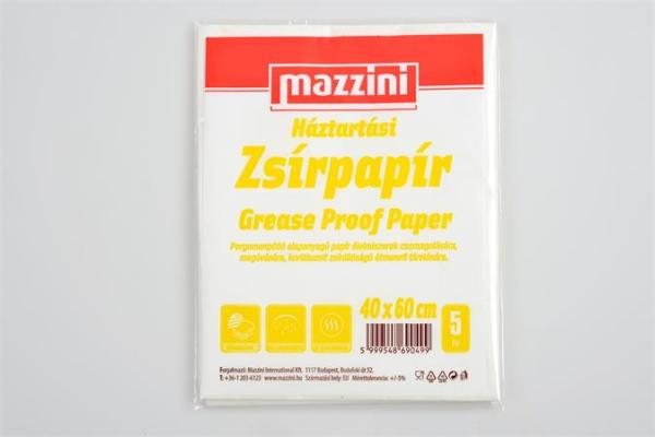 Mastný papier, v hárkoch, 5 hárkov, 40x60 cm, MAZZINI 1