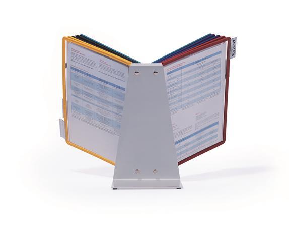 Držiak, stolový, s 10 panelmi, DURABLE "VARIO® 10", mix farieb