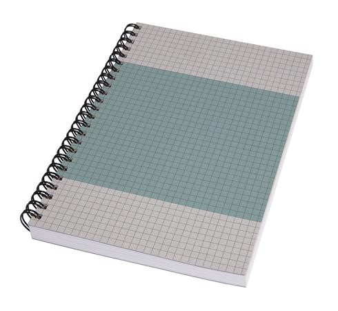 Špirálový zošit, A5, štvorčekový, 80 lap, mäkká obálka, SIGEL "Quicknote", modrý-sivý