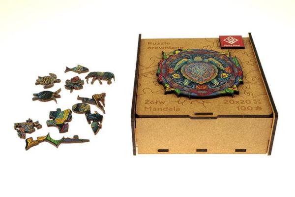 Puzzle, drevené, A4, 90 ks, PANTA PLAST "Mandala Turtle" 2