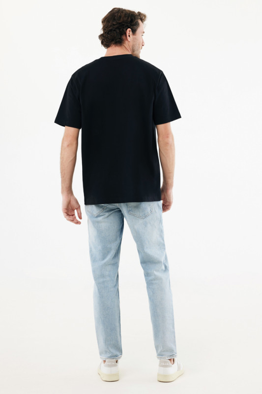 IQONIQ Nikko tričko z hrubej recyklovanej bavlny čierna M 13