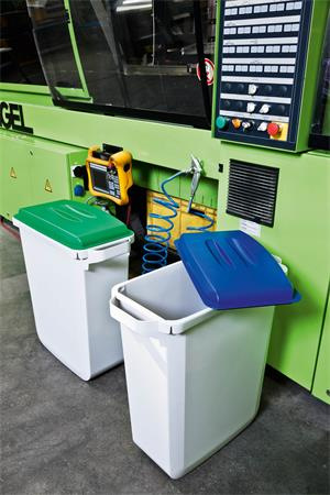 Poklop pre 60 l odpadkový kôš, plast, DURABLE "Durabin®", biely 4