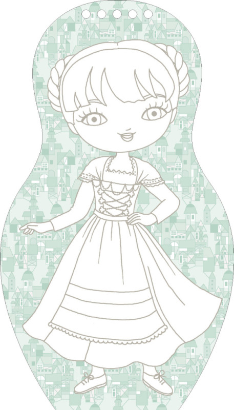 Obliekame nemecké bábiky HANNA – Maľovanky 5