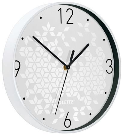 Nástenné hodiny, 29 cm, LEITZ "Wow", biela 1