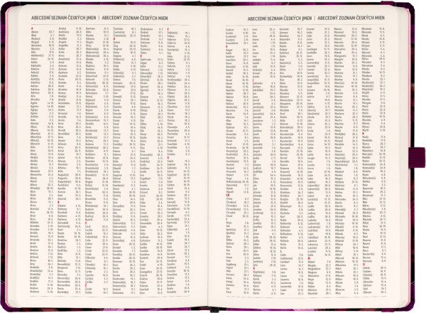 NOTIQUE Planbook diár/notes Fialové kvety 2026, 13 x 21 cm 4