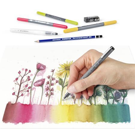 Sada štetcov, obojstranné, STAEDTLER "Design Journey Floral", 8 rôznych farieb 3