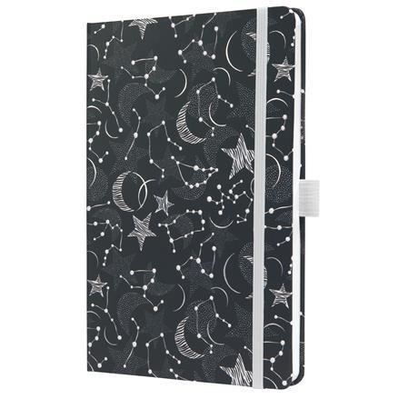 Zápisník, exkluzívny, 135x203 mm, linajkový, 87 listov, tvrdá obálka, SIGEL "Jolie", Cosmi