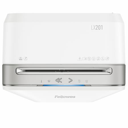 Skartovací stroj, mikro krížový rez, 11 listov, FELLOWES "Powershred LX201", biela 5