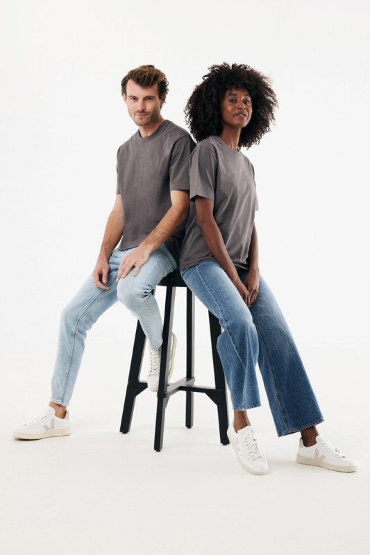 IQONIQ Nikko tričko z hrubej recyklovanej bavlny antracitová XL 14