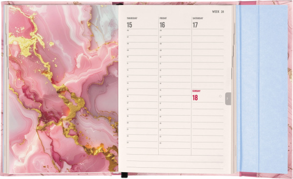 NOTIQUE Magnetic weekly planner Pink Marble 2027, 11 x 16 cm 6