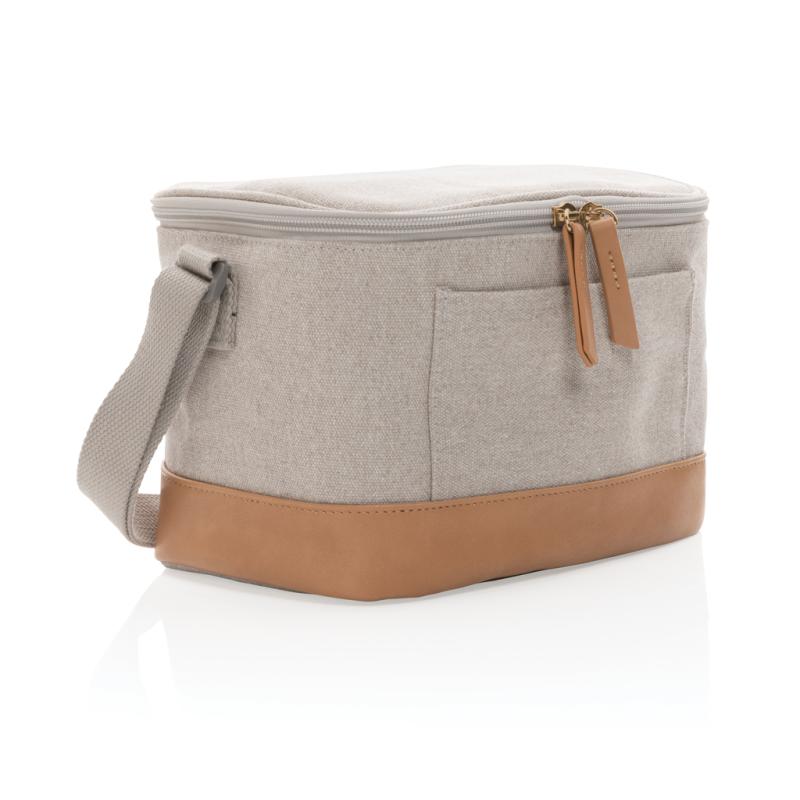 Malá chladiaca taška Impact z 16 oz. recykl. canvas AWARE™ sivá 6