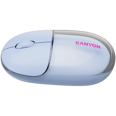 Myš, bezdrôtová, duálny režim pripojenia, optická, CANYON "OnClick 24", modrá 3