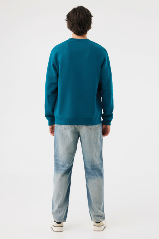 IQONIQ Toria Unisex mikina s okrúhl. výstrihom z rec. bavlny dark teal XL 12
