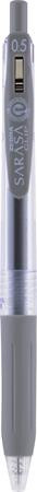 Gélové pero, 0,33 mm, stláčací mechanizmus, ZEBRA "Sarasa Clip", sivé 2