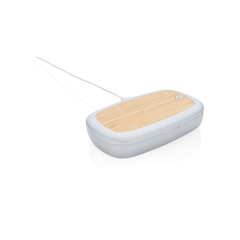 UV-C sterilizačný box s bezdrôtovým nabíjaním 5W Rena sivá 1