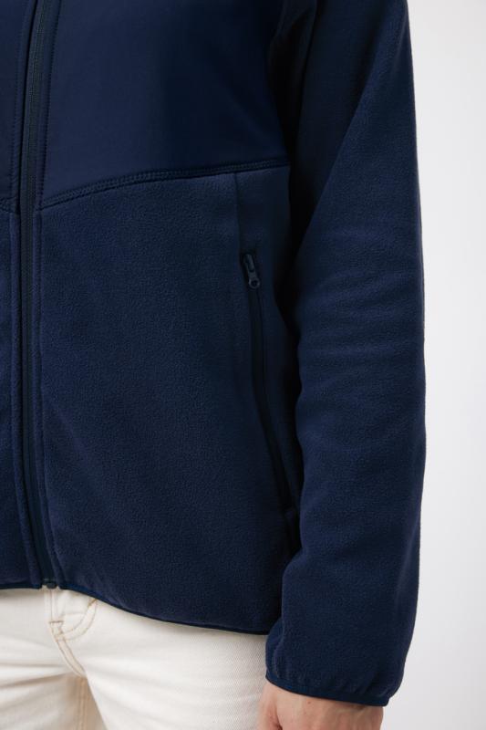 Micro fleece bunda na zips IQONIQ Talung z rec. polyesteru námornícka modrá M 12
