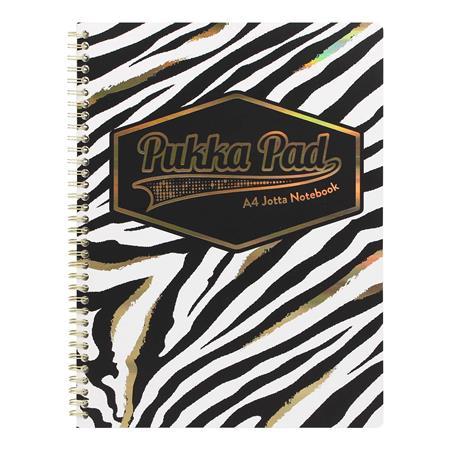 Špirálový zošit, A4+, linajkový, 80 listov, PUKKA PAD "Wild Jotta", mix vzorov 2