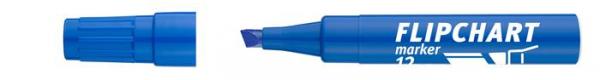 Popisovač na flipchartové tabule, 1-4 mm, zrezaný hrot, ICO "Artip 12 ", modrý 1