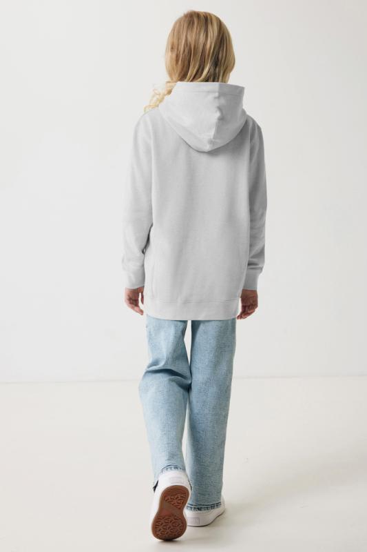 Detská mikina s bočnými vreckami IQONIQ Yengo z rec. bavlny light heather grey 7-8r (122-128cm) 9