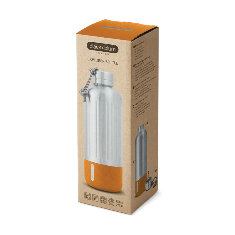 Veľká termo fľaša Explorer 850ml Black+Blum oranžová 11