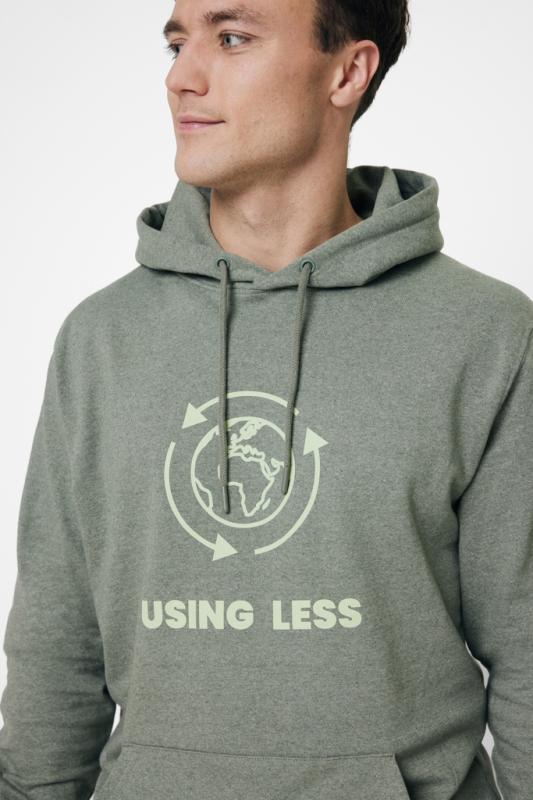 Nefarbená mikina s kapucňou IQONIQ Torres z recykl. bavlny heather green S 5