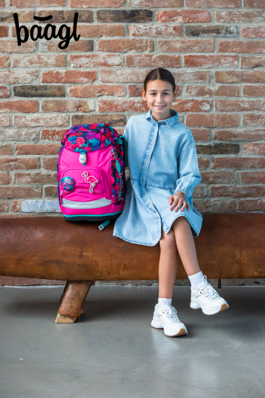 BAAGL SADA 3 Airy Plus Plameniaky: batoh, peračník, vrecko 10