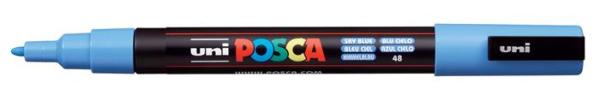 Dekoračný popisovač, 0,9-1,3 mm, UNI "Posca PC-3M", modrá 1
