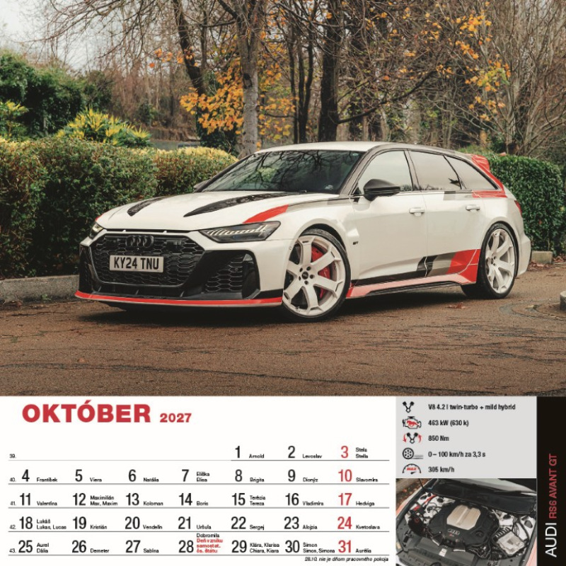 Nástenný kalendár Sports cars 2027 11