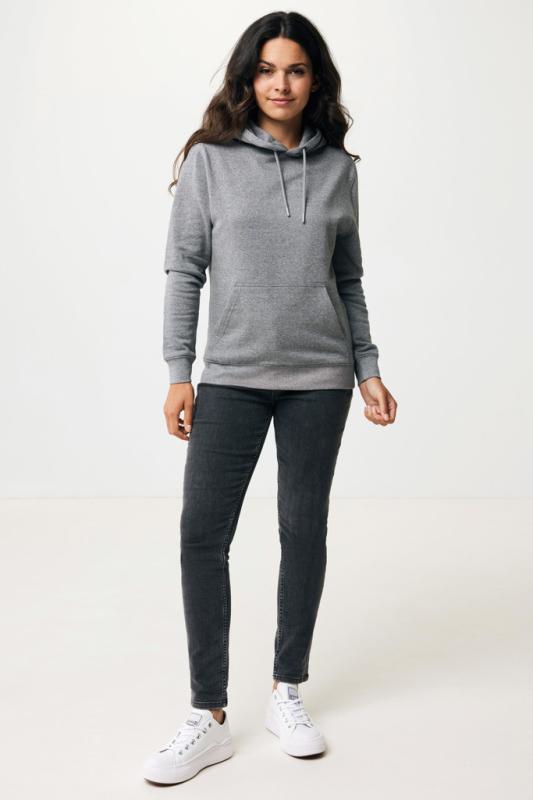 Ľahká mikina s kapucňou IQONIQ Rila z recykl. bavlny light heather anthracite XXXL 14