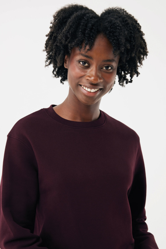 IQONIQ Toria Unisex mikina s okrúhl. výstrihom z rec. bavlny merlot XL 15