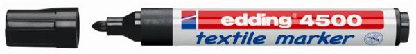 EDDING Popisovač na textil "4500", kužeľový hrot, čierny