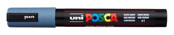 Dekoračný popisovač, 1,8-2,5 mm, UNI "Posca PC-5M", sivá 1