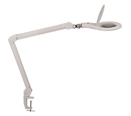 Stolová lampa, LED, zväčšovacie sklo, s držiakom, MAUL "Makro", biela 1