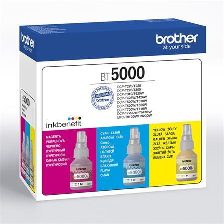 BT5000CMY náplň multipack do tlačiarní DCP T-300, 500W, 700W, BROTHER, c+m+y, 3*5k 3