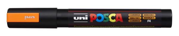 Dekoračný popisovač, 1,8-2,5 mm, UNI "Posca PC-5M", fluo oranžový 1