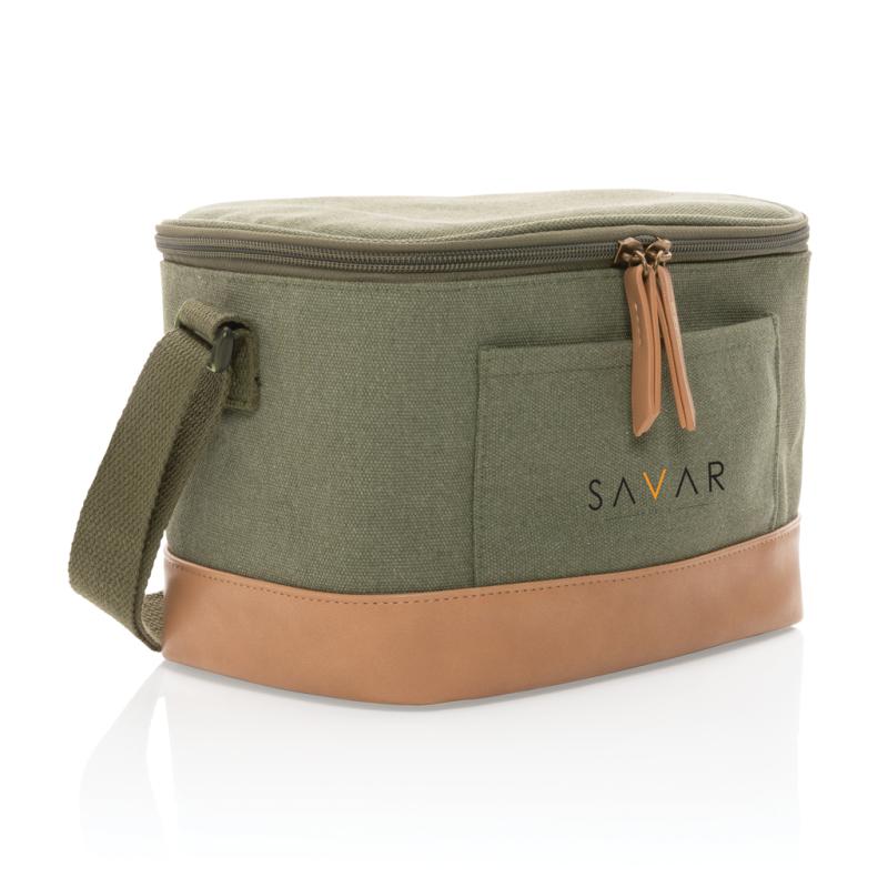 Malá chladiaca taška Impact z 16 oz. recykl. canvas AWARE™ zelená 7