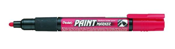 Lakový popisovač, 2 mm, kužeľový hrot, PENTEL "MMP20", červená 1