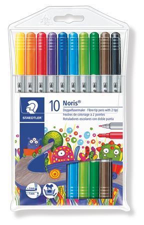 Fixky, 1-3 mm, obojstranné, STAEDTLER "Noris Club", 10 rôznych farieb 1