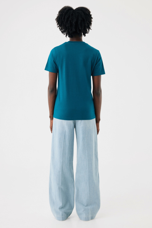 Ľahké tričko IQONIQ Sierra z recykl. bavlny dark teal XXL 12